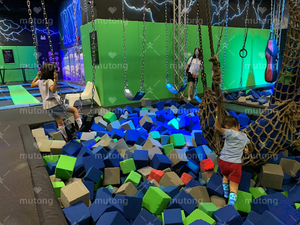 Grand équipement commercial de parc de trampoline d'intérieur d'enfants de fosse de mousse et de cours de ninja pour des enfants - Product Image 5