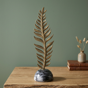 New Jaffs Exports Aluminum High Leaf Sculpture Gold Plated Handmade Eco-Friendly Durable Modern Artistic Tabletop Decor Living - Product Image 2
