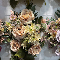 Fleurs artificielles en gros, grandes roses, décoration de cimetière, ornement de tombe durable