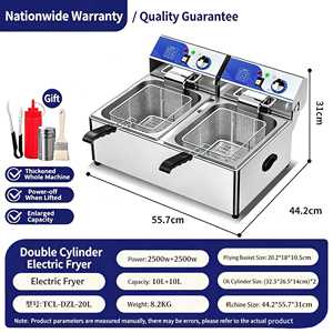 Friteuse électrique professionnelle de comptoir en acier inoxydable 304, panier unique, facile à utiliser - Product Image 5