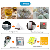 Machine d'emballage automatique verticale intérieure et extérieure sachet triangle filtre papier fleur sachet de thé remplissage