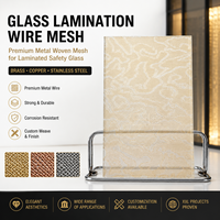 Malla de Alambre de Cobre para Vidrio Laminado, Tela Metálica Decorativa Arquitectónica