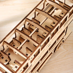 ชุดโมเดลรถบัสสองชั้น 3 มิติ ทำจากไม้ ของเล่นประกอบเองแสนสนุก ของเล่นเสริมพัฒนาการสำหรับเด็ก - Product Image 4