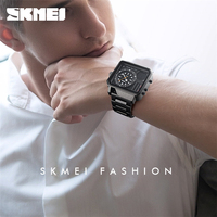 Moda erkek saatler SKMEI 1392 marka dijital Quartz saat erkekler rahat saat büyük arama su geçirmez moda spor Chrono kol saati