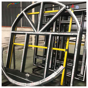 Finestra ad arco termico in alluminio bianco moderno con doppio vetro con soffitto a pavimento in stile francese - Product Image 1