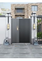 Porte extérieure Villas Portails en fer Clôture en aluminium Portail rétractable pour la confidentialité Entrée de maison Jardin Hôtel Moderne