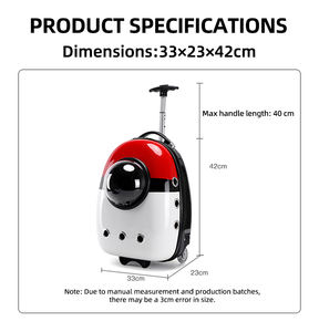 पोर्टेबल ट्रेंडी मल्टीफंक्शनल पालतू पालतू जानवरों के लिए बैग हैंडहेल्ड बैकपैक बैग ले जाने वाला बैकपैक - Product Image 4