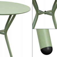 Table à manger ronde en métal moderne et portable de 60 cm, vente en gros d'usine, pas cher, pour la maison, l'hôtel, le salon, le balcon, le café