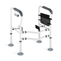 Nouveau design Ksitex salle de bain en acier inoxydable ada toilette pliante barre d'appui hauteur avec poignée texturée