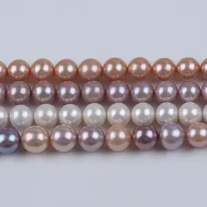 10-12mm Wholesale High Quality Luster Loose Freshwater Pearl Strand Edison Round Pearl