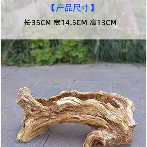 <span class=keywords><strong>Pot</strong></span> <span class=keywords><strong>de</strong></span> fleurs en résine imitation bois pour balcon, <span class=keywords><strong>pot</strong></span> <span class=keywords><strong>de</strong></span> plantes succulentes <span class=keywords><strong>de</strong></span> bureau style racine d'arbre personnalisé, style rustique en souche <span class=keywords><strong>de</strong></span> bois vieilli - Product Image 2