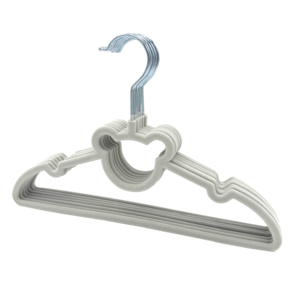 Vente en gros de cintres pour vêtements d'enfants en forme d'ours polaire antidérapants Cabide Veludo Cintres en velours <span class=keywords><strong>gris</strong></span> pour enfants - Product Image 1