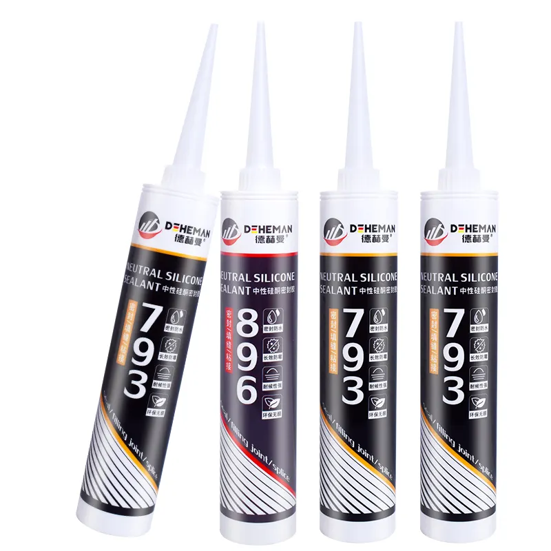 Neutral acetic clear Silicone Sealant Adhesive Glue Ms Hybrid Polymer silicon glue Weatherproof silicona glass glue