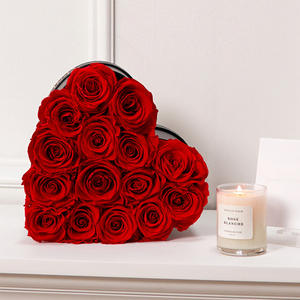 กล่องของขวัญดอกกุหลาบรูปหัวใจทำมือ D432 Eternal Flower ของขวัญสุดหรูจากโรงงาน ขายส่ง กระเช้าดอกไม้ ของขวัญวันเกิด งานแต่งงาน งานเทศกาล - Product Image 6