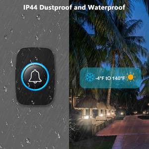 Timbre Inalámbrico Impermeable A10 con Alcance de 300m, Timbre Inteligente para el Hogar con Pantalla LED, Material ABS, Fácil Instalación 1 - Product Image 2