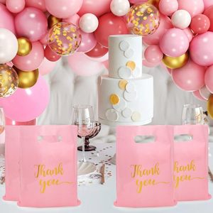 Sacs de courses en plastique noir et rose personnalisés avec logo imprimé, prix d'usine, pour petites entreprises et supermarchés, sacs de remerciement - Product Image 5