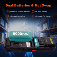 PDA portable industriel Android 14 à échange à chaud, NFC, 64 Go, 4 pouces, 4G, lecteur de codes-barres 1D 2D QR, collecteur de données d'inventaire pour entrepôt