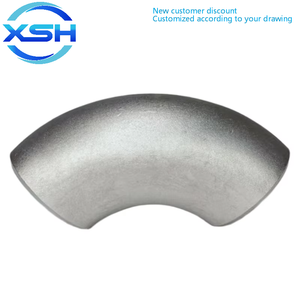 Coude à 90 degrés Sch40 à souder bout à bout, raccord de tuyauterie d'eau forgé, extrémité biseautée, long rayon, coude à 90 degrés en acier inoxydable - Product Image 1