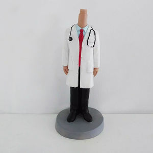 رأس مزيّنة بالزركشة مخصصة راتينج طبيب تمثال بوبلهيد - Product Image 6