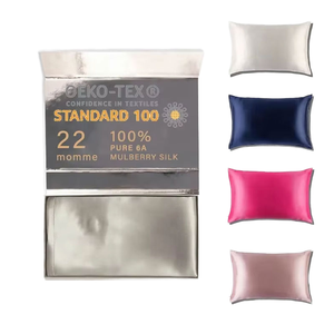 Funda de <span class=keywords><strong>Almohada</strong></span> 100% Seda de Morera para Cabello y Piel, 22 Momme, Funda de <span class=keywords><strong>Almohada</strong></span> de Seda Natural Pura para Mujeres y Hombres - Product Image 1