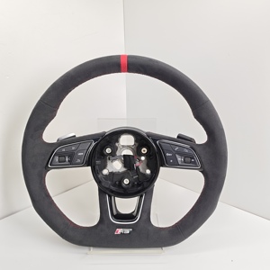 <span class=keywords><strong>Volante</strong></span> Deportivo Personalizado Estilo RS, Completamente en Alcántara, para A3 <span class=keywords><strong>A4</strong></span> A5 A6 A7 A8 C7 C8 S3 S4 S5 <span class=keywords><strong>B6</strong></span> B8 B9 RS3 RS4 RS5 RS7 Q3 Q5 Q7 Q8 - Product Image 1