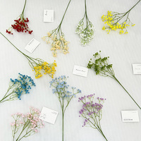 Fleurs artificielles en caoutchouc souple effet toucher réel, type Gypsophile, pour centre de table de mariage, arrangement floral, fausse fleur