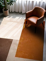 Tapis MAMATI faits main antidérapants à motif géométrique en mélange de laine lavable épaisseur 10 mm pour salon et maison