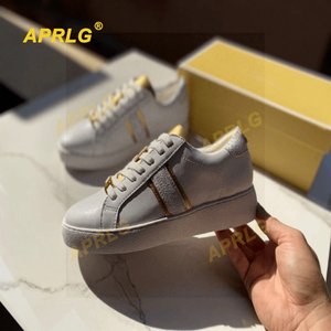 Zapatillas Blancas Planas de Talla Grande para Mujer, Edición Coreana Primavera/Verano 2025, Transpirables, con Cordones, Casuales, Marca M-K, con Amortiguación y Antiolor - Product Image 5