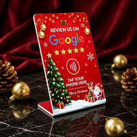 Carte NFC NTAG213 en PVC avec design personnalisé pour avis Google, support de promotion pour café, boulangerie, événements de fin d'année - Tappez pour laisser un avis