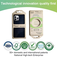 Boîte d'emballage moulée à froid en pâte vierge biodégradable HTA, insert blanc pour étuis de téléphone portable