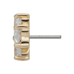 Geomeal 14k ठोस सोने का दिल भाग्यशाली क्लोवर शीर्ष शरीर के भेदी गहने थोक लेरेट आंतरिक रूप से थ्रेड ट्रेडड ट्रेडस डेथ - Product Image 6