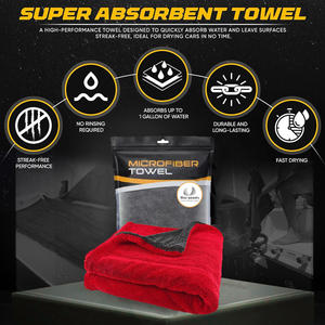 Microfibra auto showtop Toalla de secado de coche 1200gsm 1500gsm respetuoso con el medio ambiente detalle de coche personalizado Toalla de lavado de coches microfibra personalizada - Product Image 3