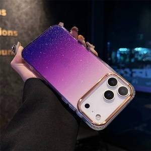 กรอบกล้องชุบทองเพื่อป้องกัน PC เคสโทรศัพท์ TPU แบบใสแวววาวสำหรับ iPhone 17 17 Air 17pro Max - Product Image 4