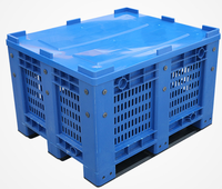 Palette en plastique empilable à mailles ventilées de qualité alimentaire HDPE robuste pour les légumes et les fruits
