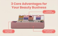 Vitrine de présentation cosmétique sur mesure, écologique, avec éclairage LED, pour magasin de détail et salle d'exposition, haute valeur, pour cosmétiques et parfums