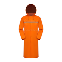 Veste de pluie longue pour hommes, imperméable, respirante, légère, pour le travail en extérieur, pour les motards, durable, réfléchissante, en Oxford