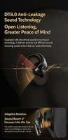 Nouveau casque transfrontalier à écran tactile avec traduction IA, conception étanche et suppression active du bruit pour 5.4