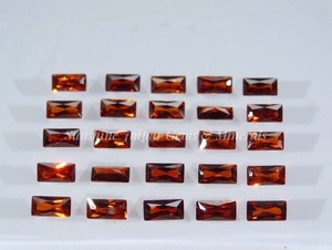 " 1.5X3mm Baguette Cut Natural Mozambique Red Garnet " Wholesale Factory Price High Quality Faceted Loose Gemstone Per Piece - Product Image 4