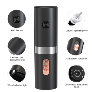 Easy to Use Stocked Base-Charging Electric Salt and <b>Pepper</b> <b>Grinder</b> Set Usb-C Rechargeable Automatic Salt and <b>Pepper</b> <b>Grinder</b> Set - Product Image 6