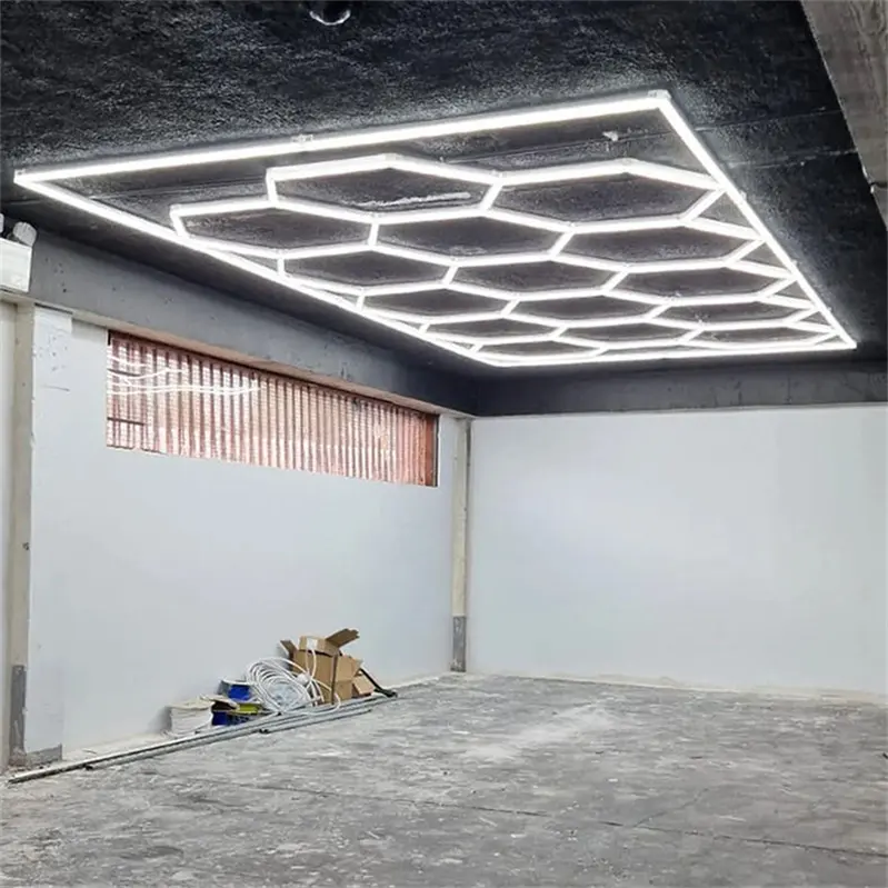 Easy To Install Honeycomb Led Light Ceiling Hexagonal Working Light For Garage Decorative Led Light