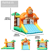 Airmyfun kabarık kale ev kullanımı slayt 4 kişi kapasiteli 300x215x255cm ile şişme sıçrama ev