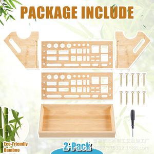 Wooden Tool Rack Screwdriver Storage Organizer <b>Desktop</b> Repair Tool Holder With Drawer For Workshop Home Use - Product Image 5