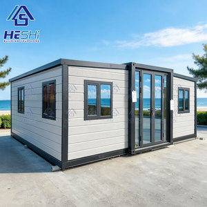 บ้านสำเร็จรูปทรงสี่เหลี่ยมผืนผ้า HESHi โมดูลอยู่อาศัยแบบคอนเทนเนอร์พร้อมประตูและหน้าต่างกระจกสำหรับใช้งานกลางแจ้ง - Product Image 1