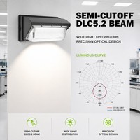 Projecteur mural LED extérieur robuste avec puce Lumileds pour parcs industriels, entrepôts, quais de chargement et projets d'éclairage mural de bâtiments