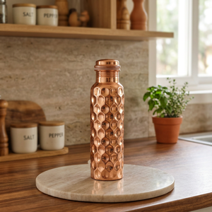Botella de Agua Desechable de Cobre Sublimado Martillado de 32oz, a Prueba de Fugas, de Gran Capacidad para el Hogar, Viajes, Campamento y Regalos - Product Image 1
