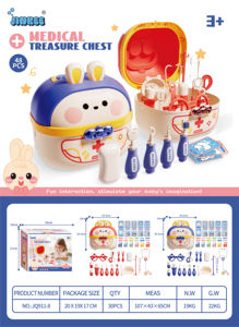 Nouvelle <span class=keywords><strong>valise</strong></span> médicale de simulation de lapin spatial, <span class=keywords><strong>jouet</strong></span> pour toute la famille, adorable jeu de rôle de médecin, outils de jeu - Product Image 3