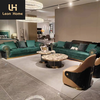 Canapé italien en cuir de vachette givré de haute couche de luxe villa atmosphère haut de gamme salon de luxe moderne grand canapé de salon