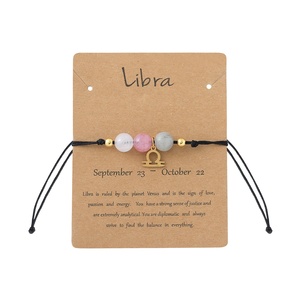 Bracelet en acier inoxydable gravé au laser avec signe du zodiaque, style folklorique, tressé à la main, pour hommes et femmes, petit cadeau surprise, ajustable, porte-bonheur - Product Image 6
