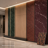 Panel compuesto de plástico y aluminio con textura de grano para fines decorativos de pared Dibond ACP ACM