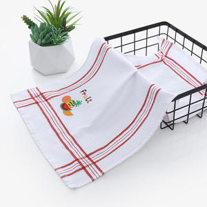 TEMU para <span class=keywords><strong>SHEIN</strong></span>, paño de <span class=keywords><strong>cocina</strong></span> de algodón bordado de secado rápido, toalla para platos, rollo de franela liso personalizado, necesidades diarias, código de barras deportivo - Product Image 2